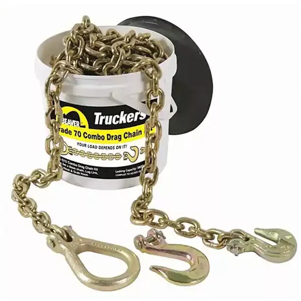 Beaver 8Mm G70 Gold Drag Chain Kit W/ Lug Link, Slip Hook & Grab Hooks 412008