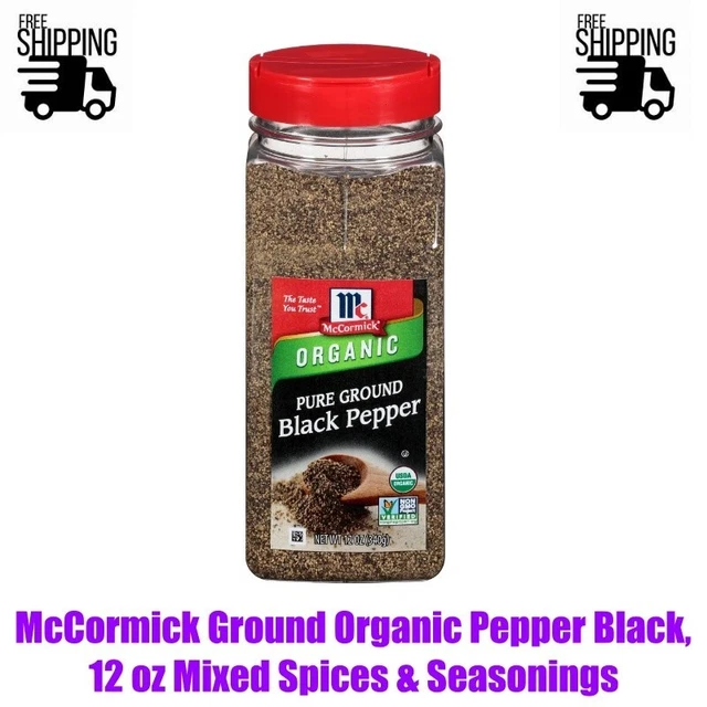 McCormick Ground Organic Pepper Black, 12 oz Mixed Spices & Seasonings