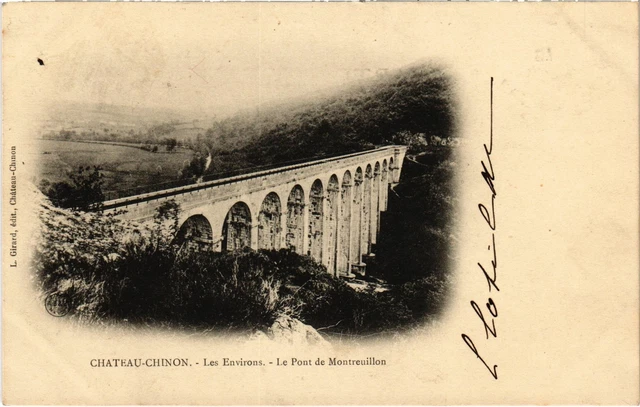 CPA CHATEAU-CHINON Les Env. Le Pont de MONTREUILLON Nievre (100460)