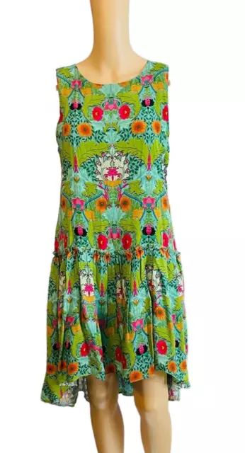 Siddhartha Bansal Garden Dress Anthropologie Green Floral NWOT size xs