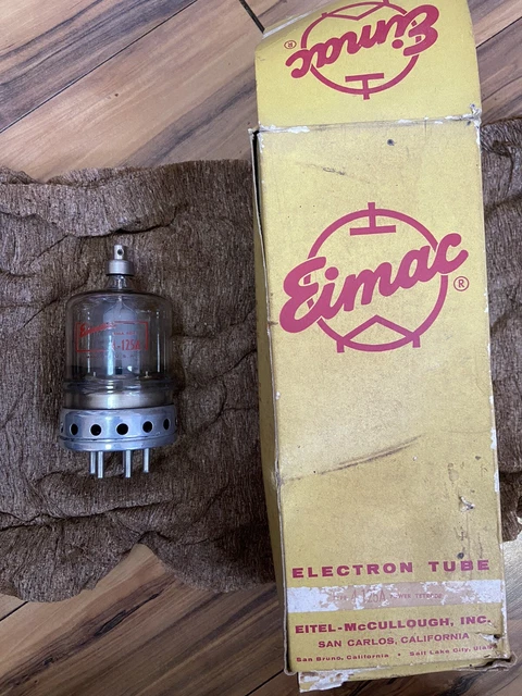 Eimac NOS EIMAC 4-125A transmitting tube in original box/wrap Power Tetrode ...