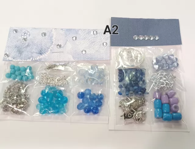 2x Jewelry Making Kits Glass Beads lot Beading Charms Spacer bead Lots