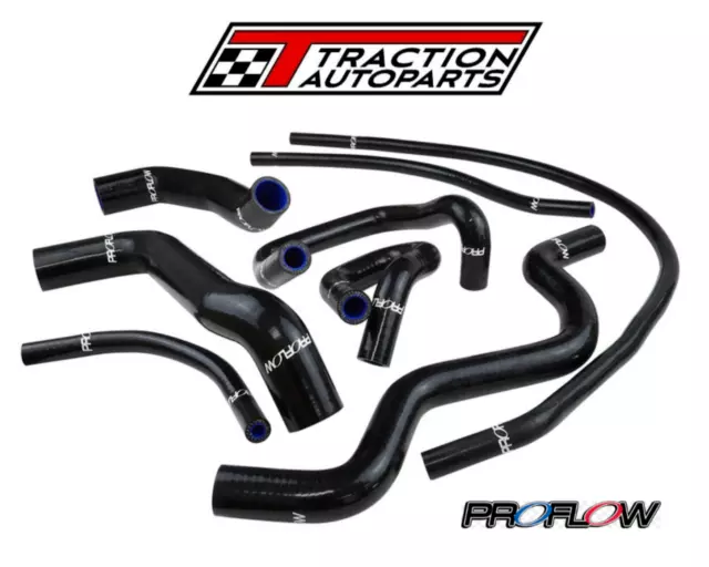 Radiator Hose Kit, Silicone, Black, For Ford Falcon BA-FG, 6 Cyl Barra 4.0L, XR6