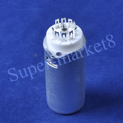 6pc B9A Skirted 9Pin Ceramic Tube Shield Socket 12AX7 6DJ8 ECC88 12AU7 6922 6N11