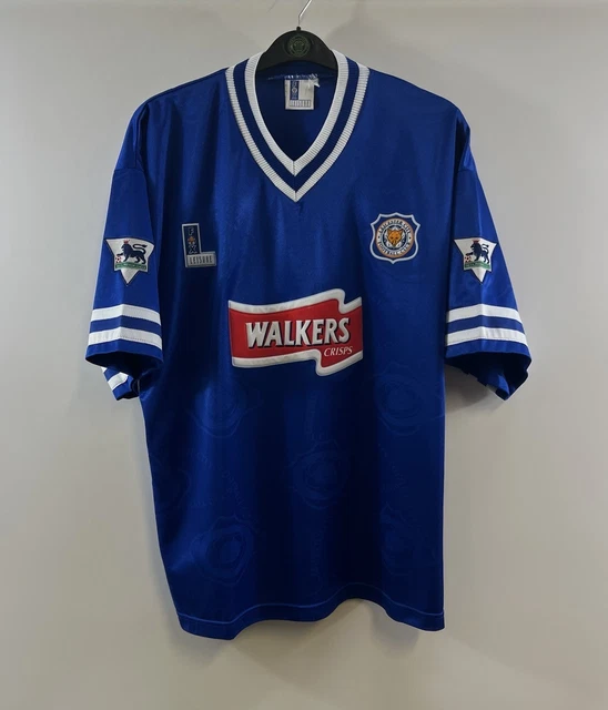 Maillot Leicester City FC 1994-96 Extérieur - Taille S, Joueur Claridge #9, Très Bon état