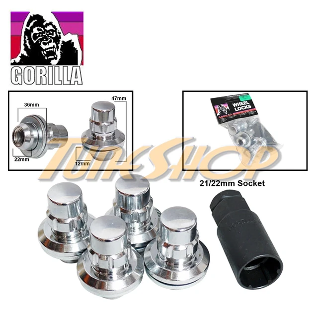 thumbnail interactive-video image 1 of Gorilla 16+4 Lock Lug Nut Set – 14x1.5 Chrome Acorn For OEM Stock Wheels 1 of 2