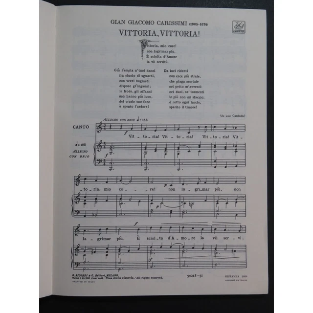 Arie Antiche ad una Voce 30 Pièces Chant Piano 1989 4