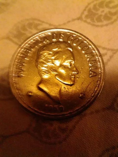 Republica De Columbia, Veinte Centavos, 1959 DDO coin....