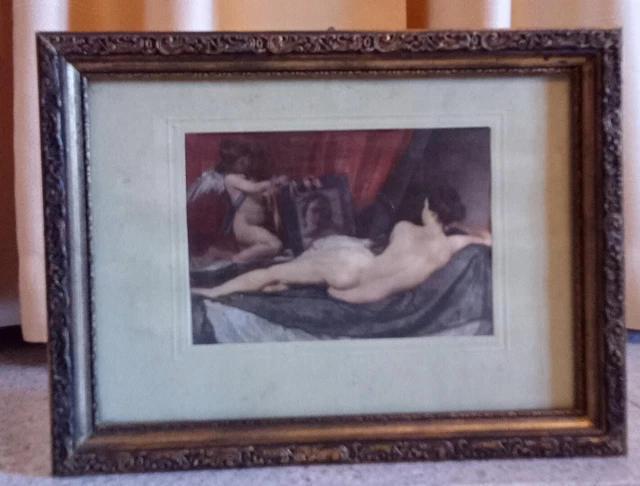 Riproduzione Velazquez - La Venus del espejo 26x18