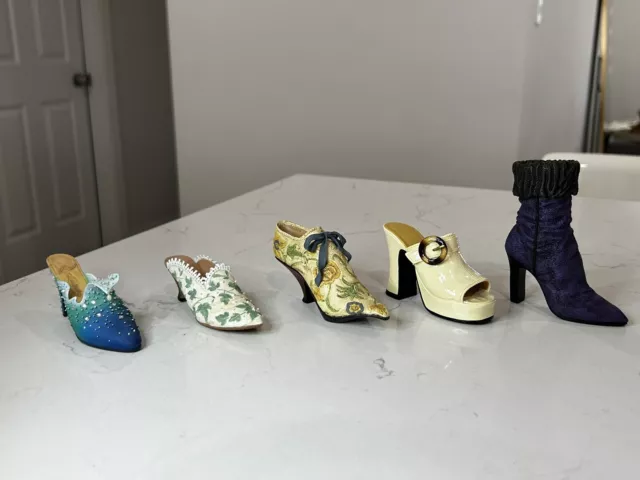 Just The Right Shoe Collection by Raine Willitts Lot of 5 hand painted mini