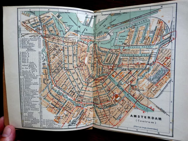 Amsterdam Tourist Guide city map period advertisements 1906 wonderful old book