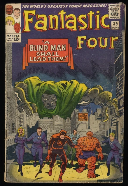 Fantastic Four #39 GD/VG 3.0 Doctor Doom Appearance! Stan Lee! Daredevil