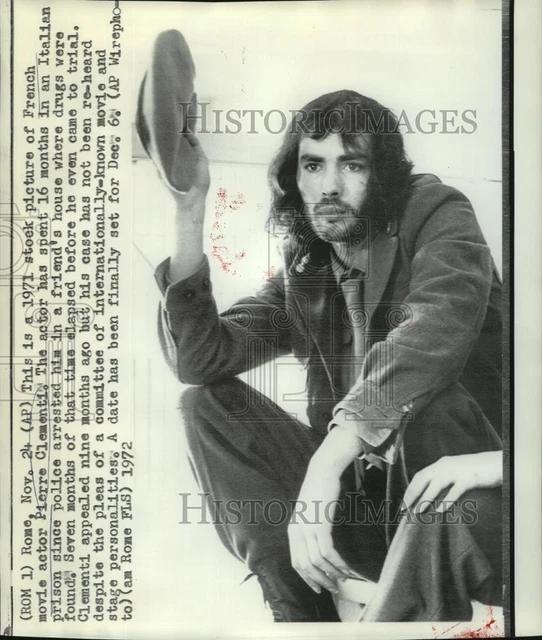 1971 Press Photo French movie actor Pierre Clementi before he was arrested