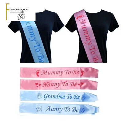 UK Baby Shower Sash Badge Mummy To Be Big Sister Aunty Granma Party Decoration