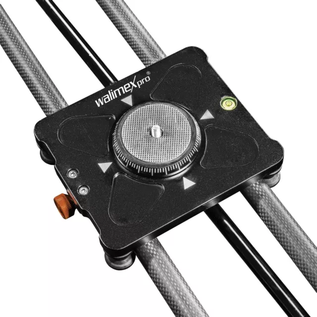 Walimex pro Carbon Follow Focus Parallax Video Slider, sin sacudidas, 80 cm de trayectoria 3