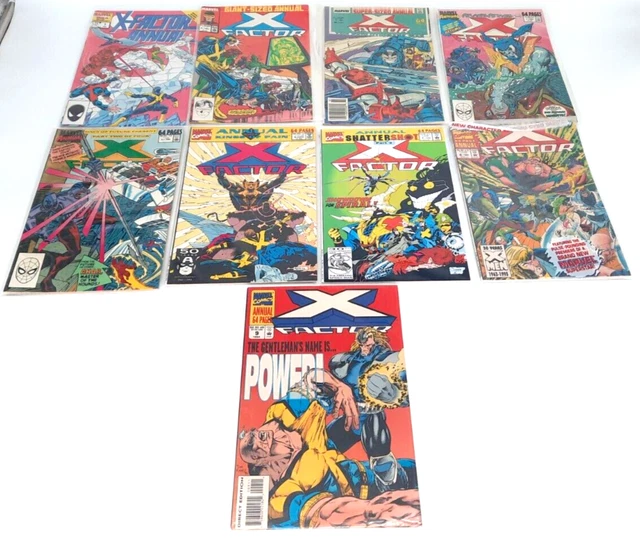 VTG X-Factor Annual (Lot of 9) 1 2 3 4 5 6 7 8 9 Marvel Comics, NM, (O4)g