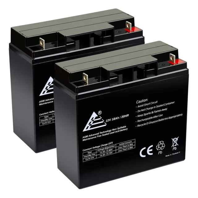 2 Packs of 12V 18AH Replacement Battery for APC SmartUps 1400 1500