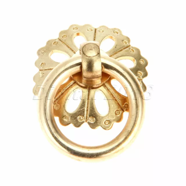 Vintage Style Drawer Knob Home Furniture Cupboard Pull Handle Round Drop Ring