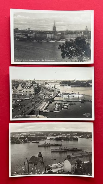 3 x Foto AK STOCKHOLM in Schweden um 1935 Stadtansichten   ( 128375