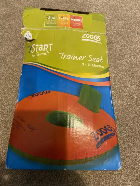 Zoggs Baby Swimming Trainer Seat Stage 1 Start to Swim - 3-12 Months Used Once