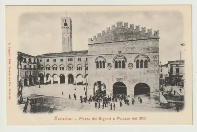 cartolina TREVISO - Piazza dei Signori - retro non diviso - nvg - fp