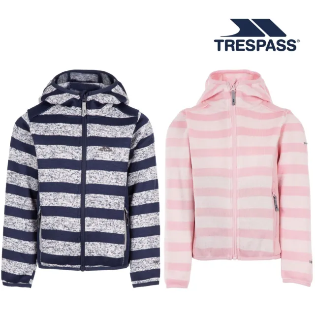 Trespass Kids Fleece Hoodie Full Zip Jacket 2 Zip Pockets Conjure