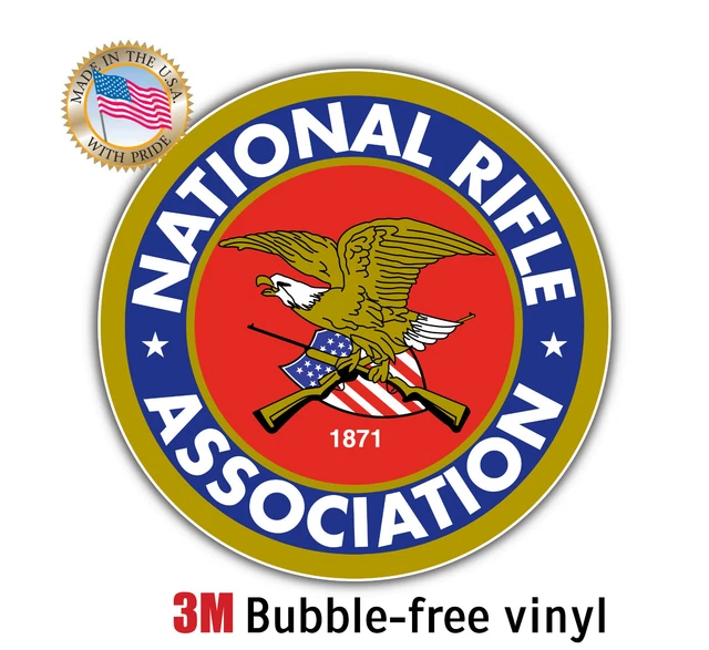 NRA NATIONAL RIFLE Association Decal 3M Sticker Made In Usa Window Car