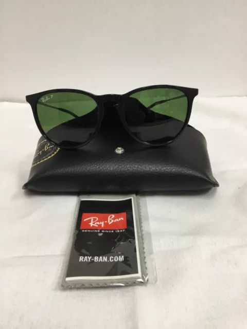 RAY-BAN MATTE BLACK Sunglasses w/Case Erika RB4171 Italy $39.97 - PicClick