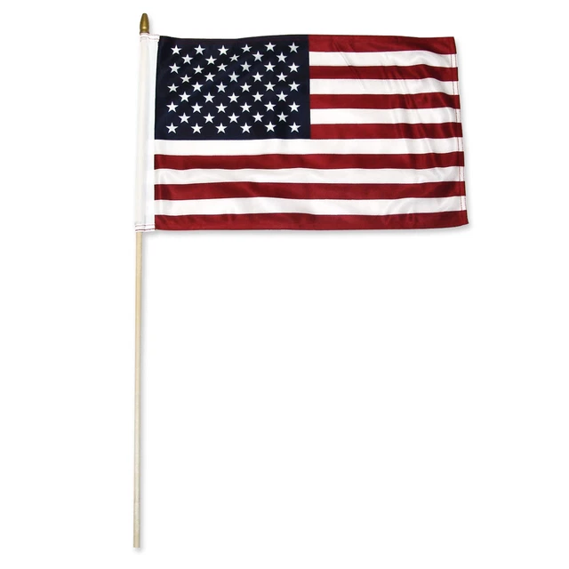 Premium Durable US 12" x 18" Double Sided Stick Flag By Super Tough