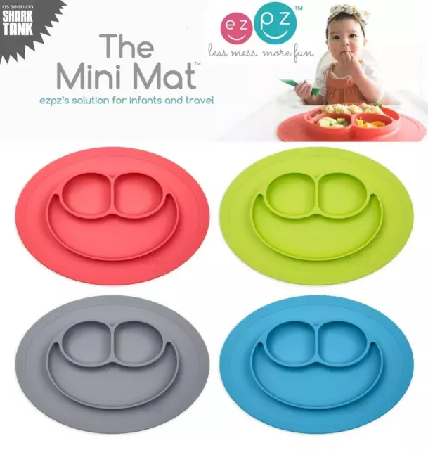 EZPZ - Mini Mat Placemat & Plate in One PICK COLOUR Kids Suction Silicone