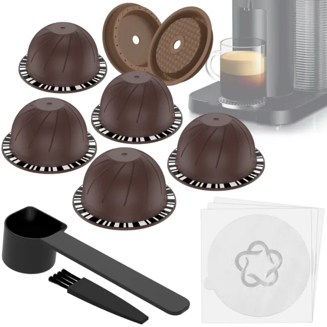 5Pcs Reusable Coffee Capsule Food-grade Refillable Coffee Capsules Compact qrgna 3