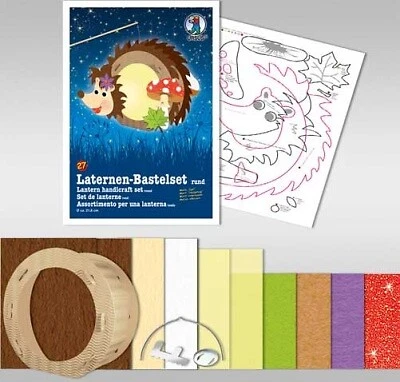 Bastelmappe Laternen-Bastelset Igel Laterne Basteln Bastel-Mappe-Set