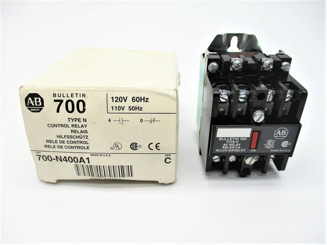Allen Bradley 700-N400A1 Ser. C 110/115-120V 60A (Wh) Nsmp