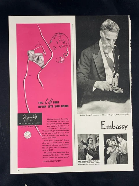 Magazine Ad* - 1948 - Perma-Lift Bras