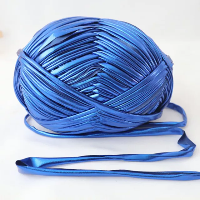 120M Metallic Texture T-Shirt Yarn Ball Shiny Knitting Yarn DIY Hand Crochet Bag