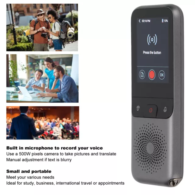 Smart Voice Translator 2 Way Real Time Touchscreen Multi Languages Voice Pho QCS 2