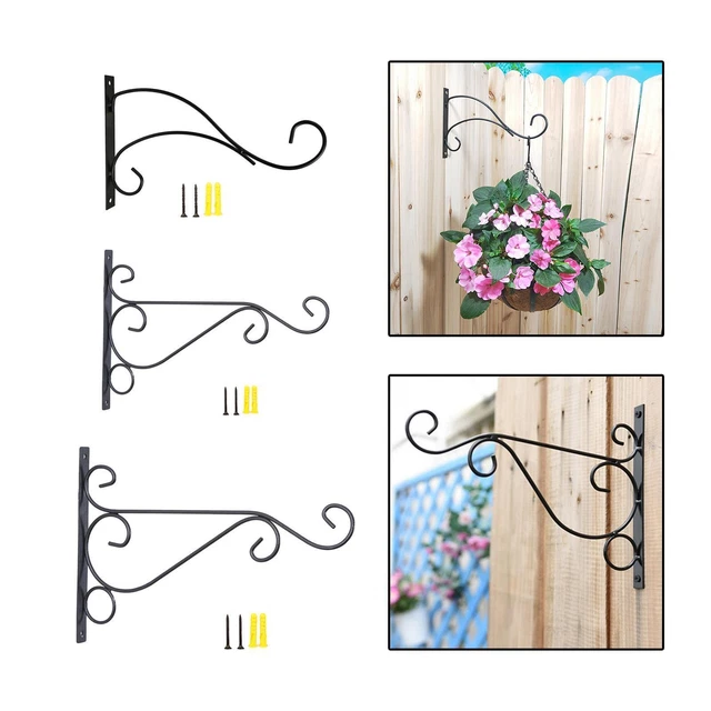 Hängekorb-Halterungen, stabile Windspiel-Halterungen für Garten, Terrasse,