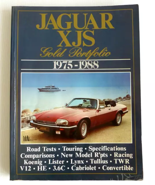 Jaguar XJS Gold Portfolio 1975-1988 by R.M. Clarke (Brooklands Books, 1988)