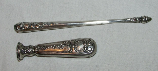 SCEAU CACHET ARGENT ANCIEN & PORTE PLUME 19èm siècle antique french silver seal