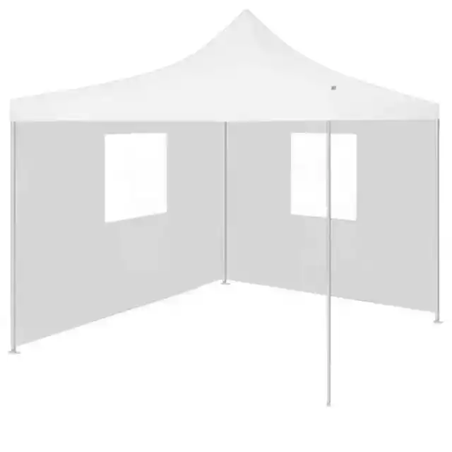 Tente de réception pliable avec 2 parois 3x3 m Acier Blanc vidaXL