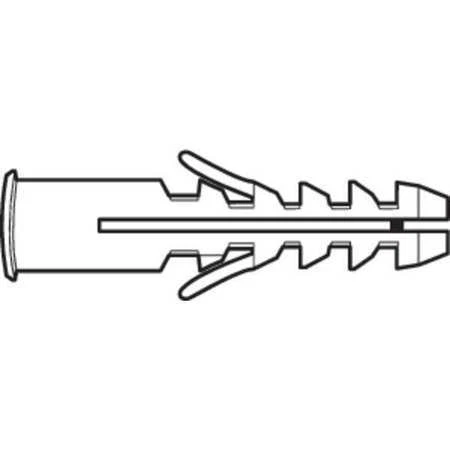 Zoro Select U63100.031.0001 Wall Anchor,Push Through,5/16 In,Pk100