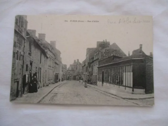 Cpa Orne 61 Flers Rue D'athis
