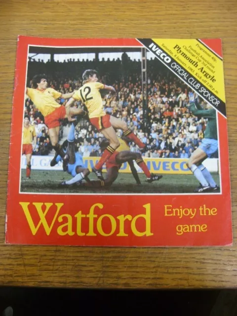 08/01/1983 Watford v Plymouth Argyle [FA Cup] (folded)