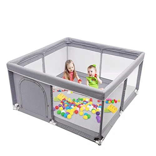 Baby Playpen and Play Yard Large Playyard Play Center Sturdy Square Fence with