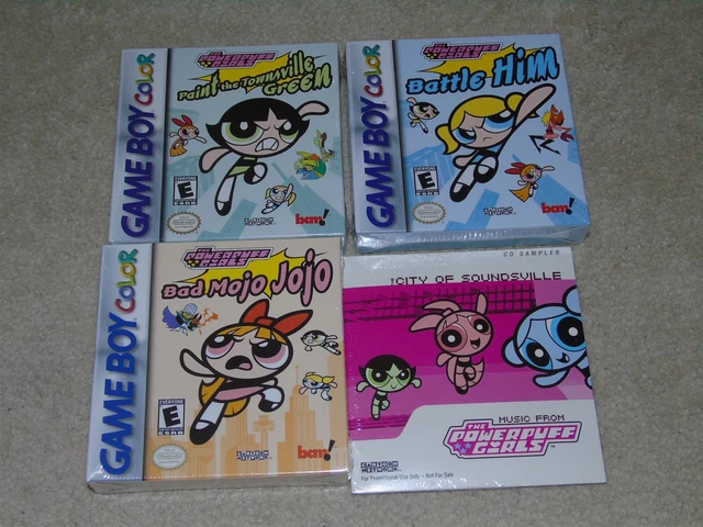 Nintendo Game Boy Color Powerpuff Girls Lot of 3 NEW SEALED Games + Music CD Nintendo Game Boy Color Powerpuff Girls Lot of 3 NEW SEALED Games + Music CD