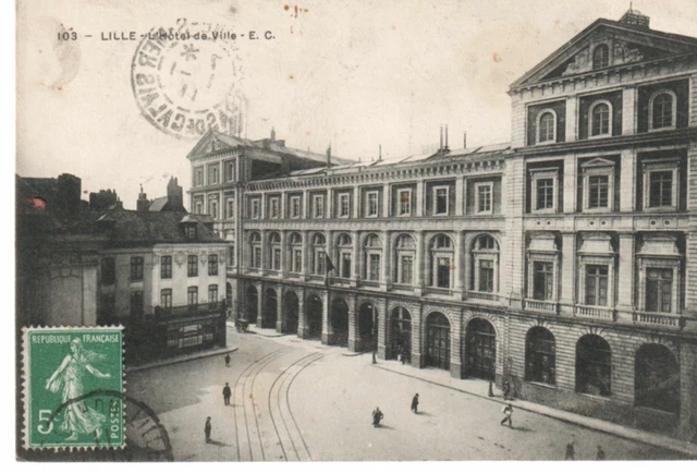 CPA - 59  - NORD - LILLE - L' Hotel de Ville  - 1911