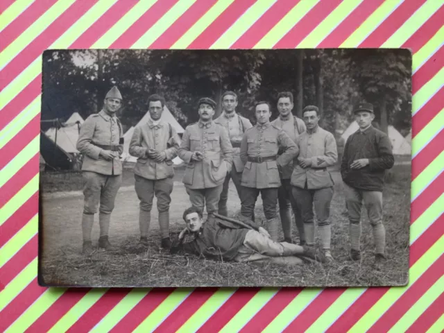 Carte Photo CAMP MILITAIRES SOLDATS en UNIFORME du 31 ème RÉGIMENT