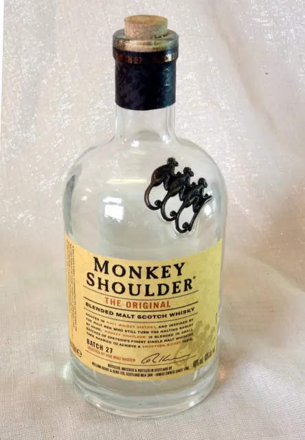 William Grant Scotland Monkey Shoulder Whisky Bottle Empty Fairy Light Lamp