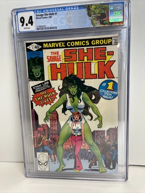 The Savage She-Hulk # 1  CGC 9.4 NM White Pages Origin & 1st Appearance!