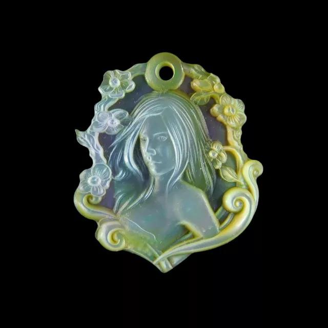 CARVED MOP STONE Model Young Lady Bead GM035049 $4.99 - PicClick